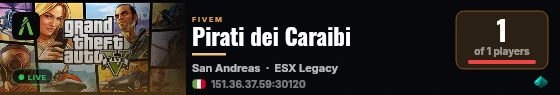 Pirati dei Caraibi live status badge