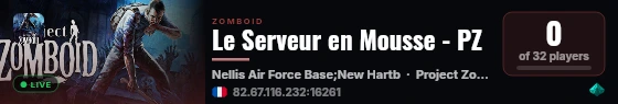 Le Serveur en Mousse - PZ live status badge