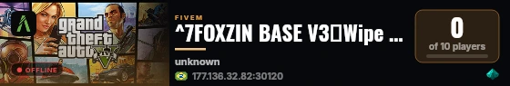 ^7FOXZIN BASE V3⌠Wipe Hoje⌡🦊 live status badge