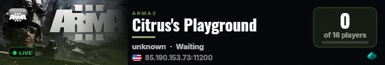 Citrus's Playground live status badge