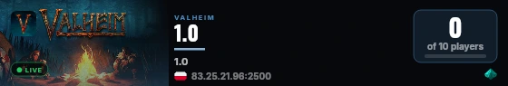 1.0 live status badge