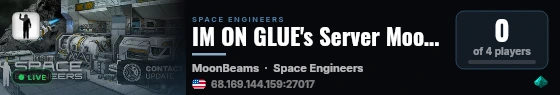 IM ON GLUE's Server Moonbeam live status badge
