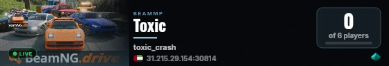 Toxic live status badge