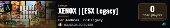XENOX | [ESX Legacy] live status badge