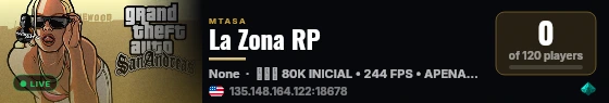 La Zona RP live status badge