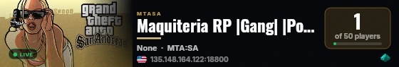Maquiteria RP |Gang| |Policia| |Roleplay| live status badge