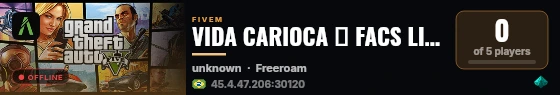 VIDA CARIOCA 👿 FACS LIVRES 👿  live status badge