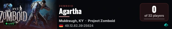 Agartha live status badge