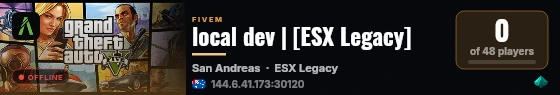 local dev | [ESX Legacy] live status badge