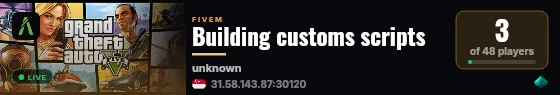 Building customs scripts live status badge