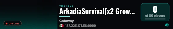 ArkadiaSurvival[x2 Growth,x5 AI][Español/Latam] live status badge