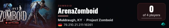 ArenaZomboid live status badge
