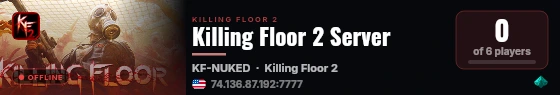 Killing Floor 2 Server live status badge