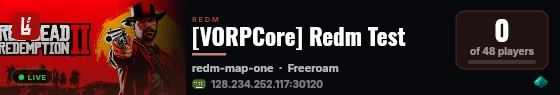 [VORPCore] Redm Test live status badge