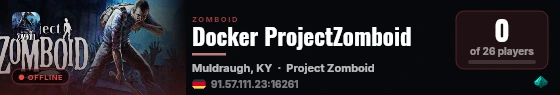 Docker ProjectZomboid live status badge