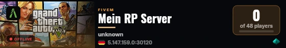 Mein RP Server live status badge