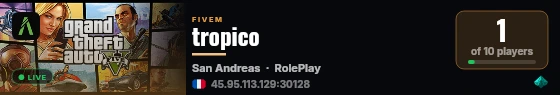 tropico live status badge