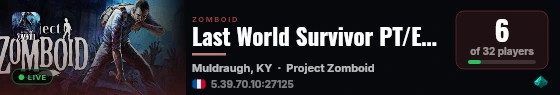 Last World Survivor PT/EN B42 live status badge