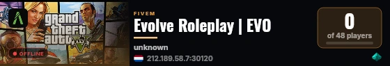 Evolve Roleplay | EVO live status badge