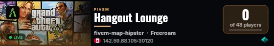 Hangout Lounge live status badge