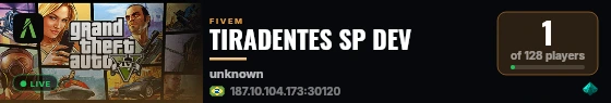 TIRADENTES SP DEV live status badge