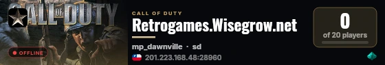 Retrogames.Wisegrow.net live status badge