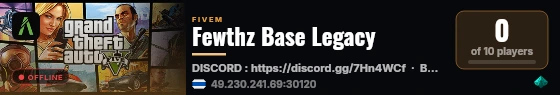 Fewthz Base Legacy live status badge