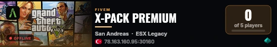 X-PACK PREMIUM live status badge