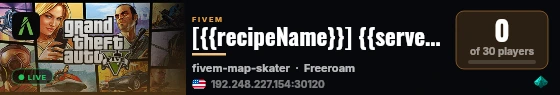 [{{recipeName}}] {{serverName}} live status badge