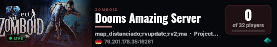 Dooms Amazing Server live status badge