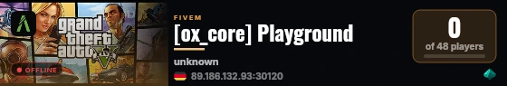 [ox_core] Playground live status badge