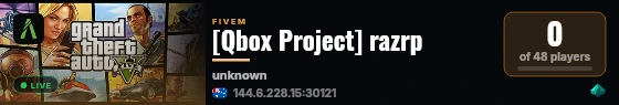 [Qbox Project] razrp live status badge