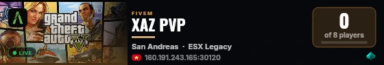 XAZ PVP live status badge