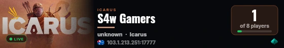 S4w Gamers live status badge