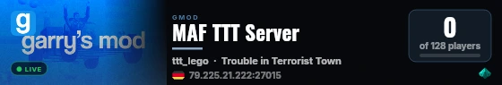 MAF TTT Server live status badge
