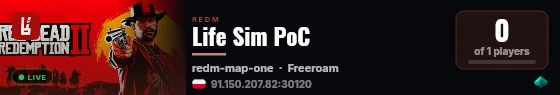 Life Sim PoC live status badge