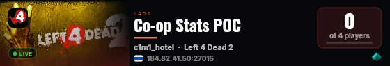 Co-op Stats POC live status badge