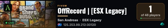OffRecord | [ESX Legacy] live status badge