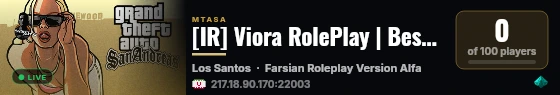 [IR] Viora RolePlay | Best Iranian Server | VMP Simulator live status badge