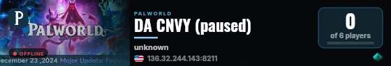 DA CNVY (paused) live status badge