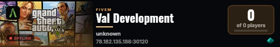 Val Development live status badge