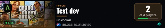 Test dev live status badge