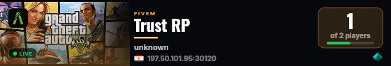 Trust RP live status badge