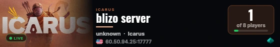 blizo server live status badge