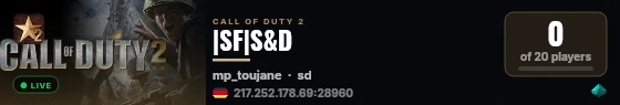 |SF|S&D live status badge
