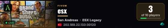 esx live status badge