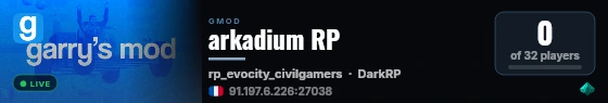 arkadium RP live status badge