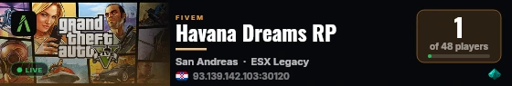 Havana Dreams RP live status badge