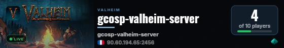 gcosp-valheim-server live status badge