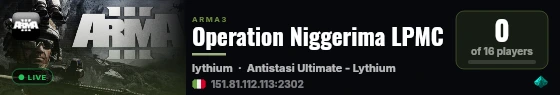 Operation Niggerima LPMC live status badge